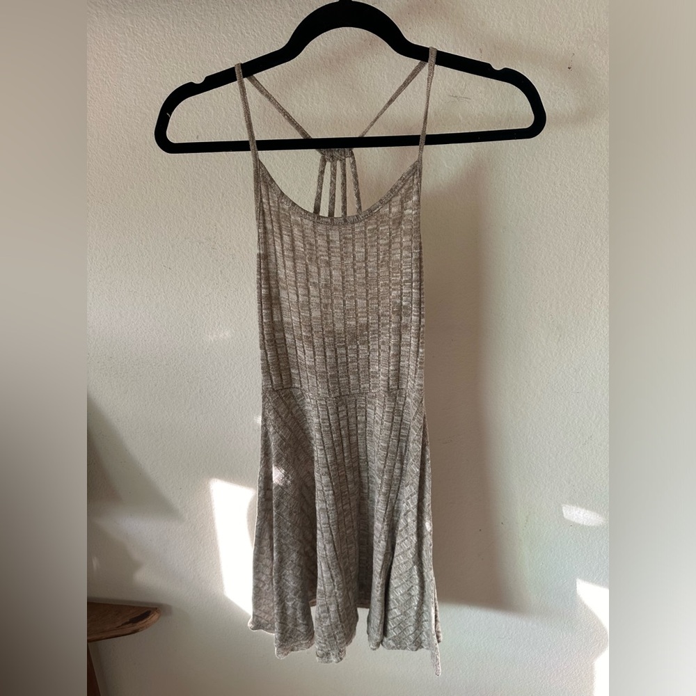 Soft Heather Gray Ribbed mini dress